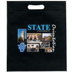 13W x 15H x 3 - Non-Woven Die Cut Bag - ColorVista - Black Logo 13W x 15H x 3 - Non-Woven Die Cut Bag - ColorVista - Black Logo