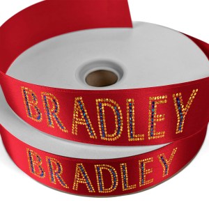 1 1/2" Badge Satin Ribbon - 25yd Roll - Sparkle 1 1 1/2" Badge Satin Ribbon - 25yd Roll - Sparkle 1