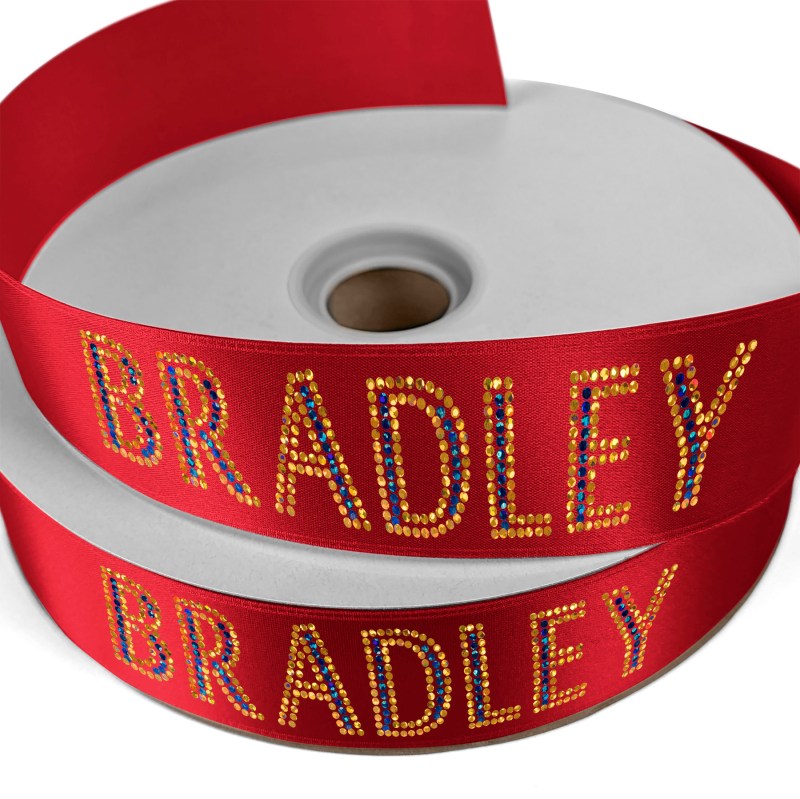 1 1/2" Badge Satin Ribbon - 25yd Roll - Sparkle 1 1 1/2" Badge Satin Ribbon - 25yd Roll - Sparkle 1