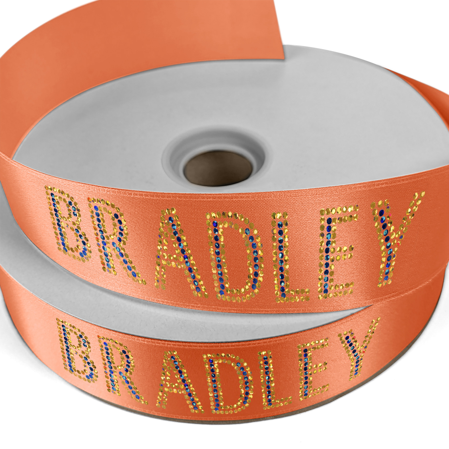 1 1/2" Badge Satin Ribbon - 25yd Roll - Sparkle 1