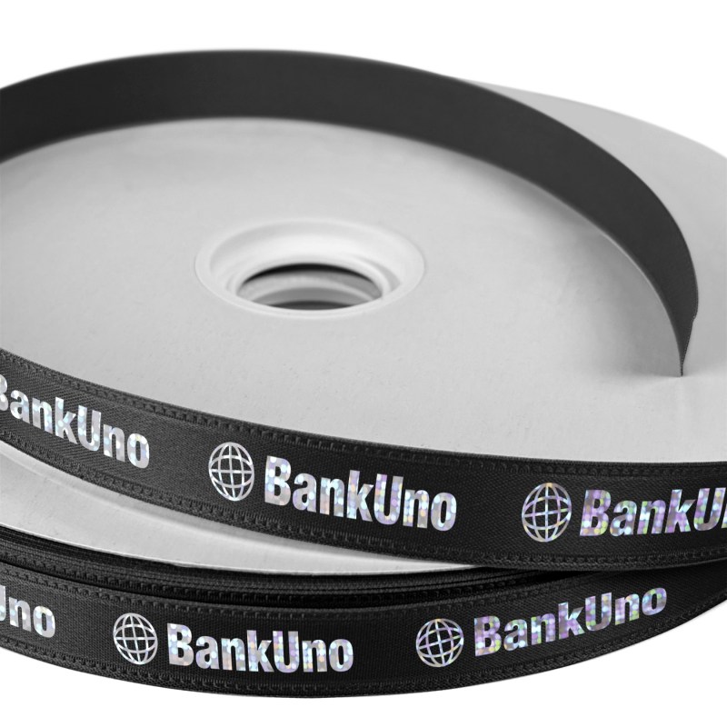 5/8" Badge Satin Ribbon - 50yd Roll - Foil Print 1 5/8" Badge Satin Ribbon - 50yd Roll - Foil Print 1