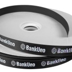 5/8" Badge Satin Ribbon - 50yd Roll - Foil Print 1 5/8" Badge Satin Ribbon - 50yd Roll - Foil Print 1