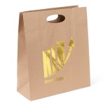 Karen - Eco Die Cut Shoppers - Foil Print - Eco Kraft Brown Logo Karen - Eco Die Cut Shoppers - Foil Print - Eco Kraft Brown Logo