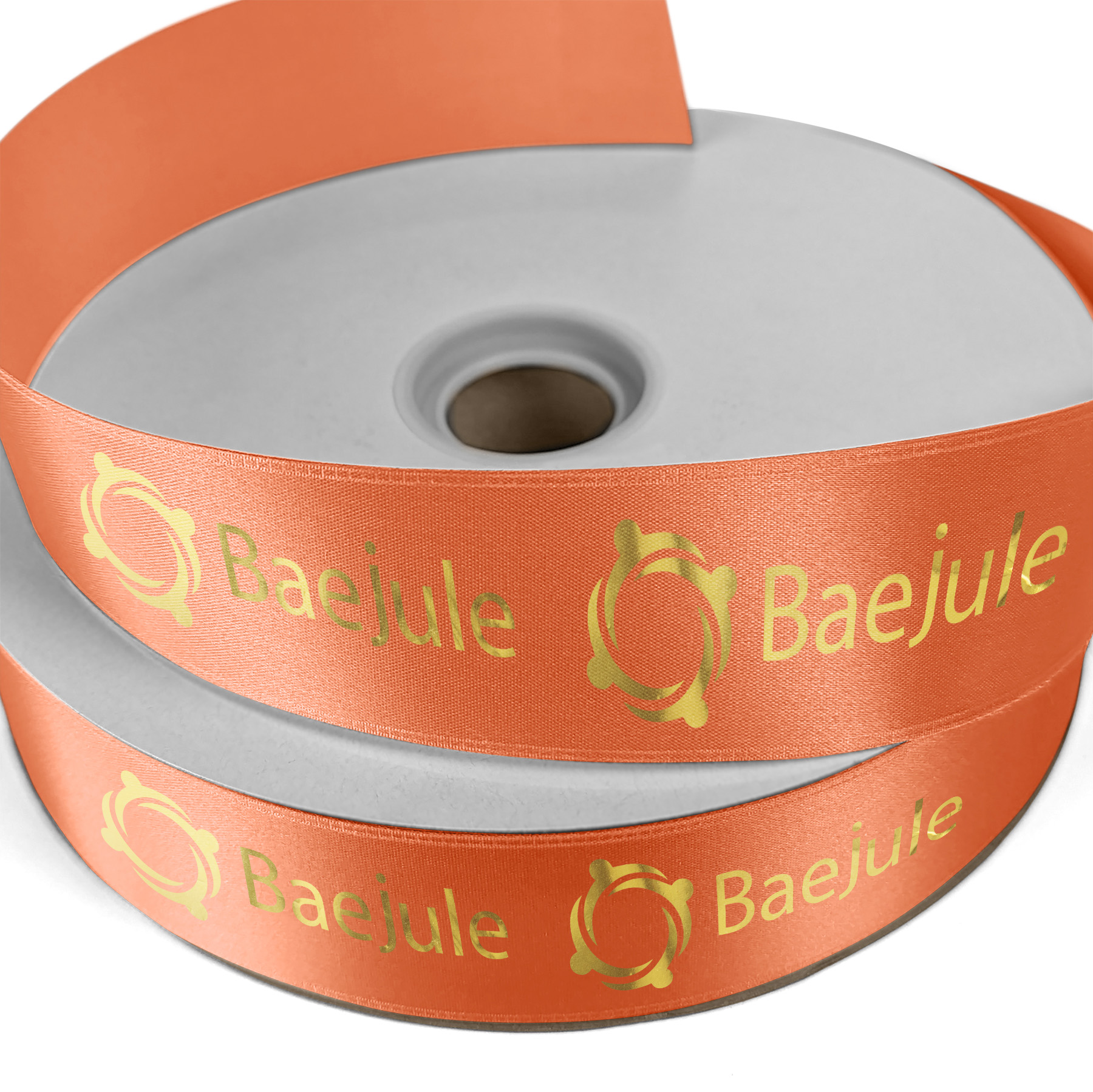 1 1/2" Badge Satin Ribbon - 25yrd Roll- Foil Print 1