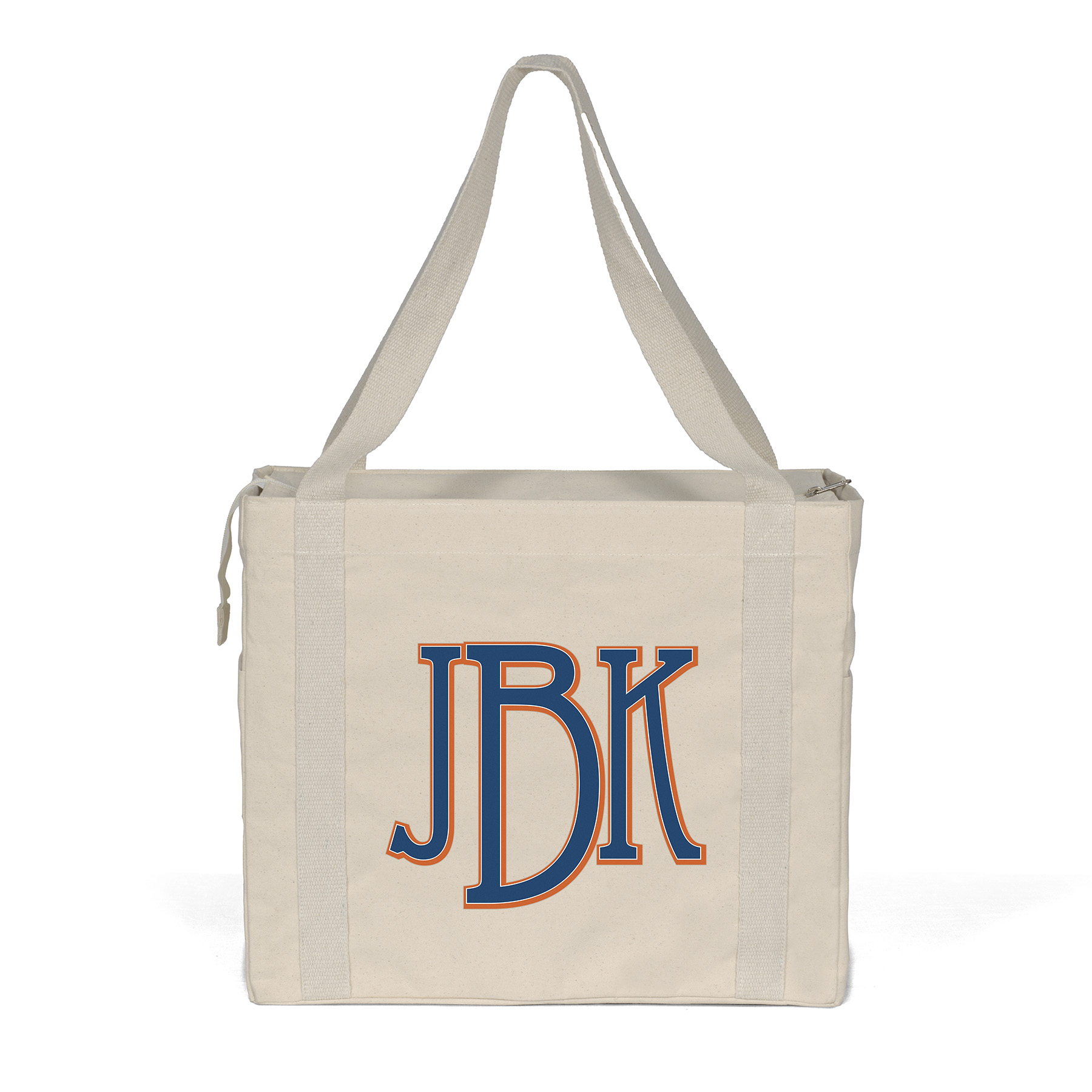 Jeremy™ Deluxe Canvas Zipper-Close Tote - ColorVista (18" x 8" x 15") 1