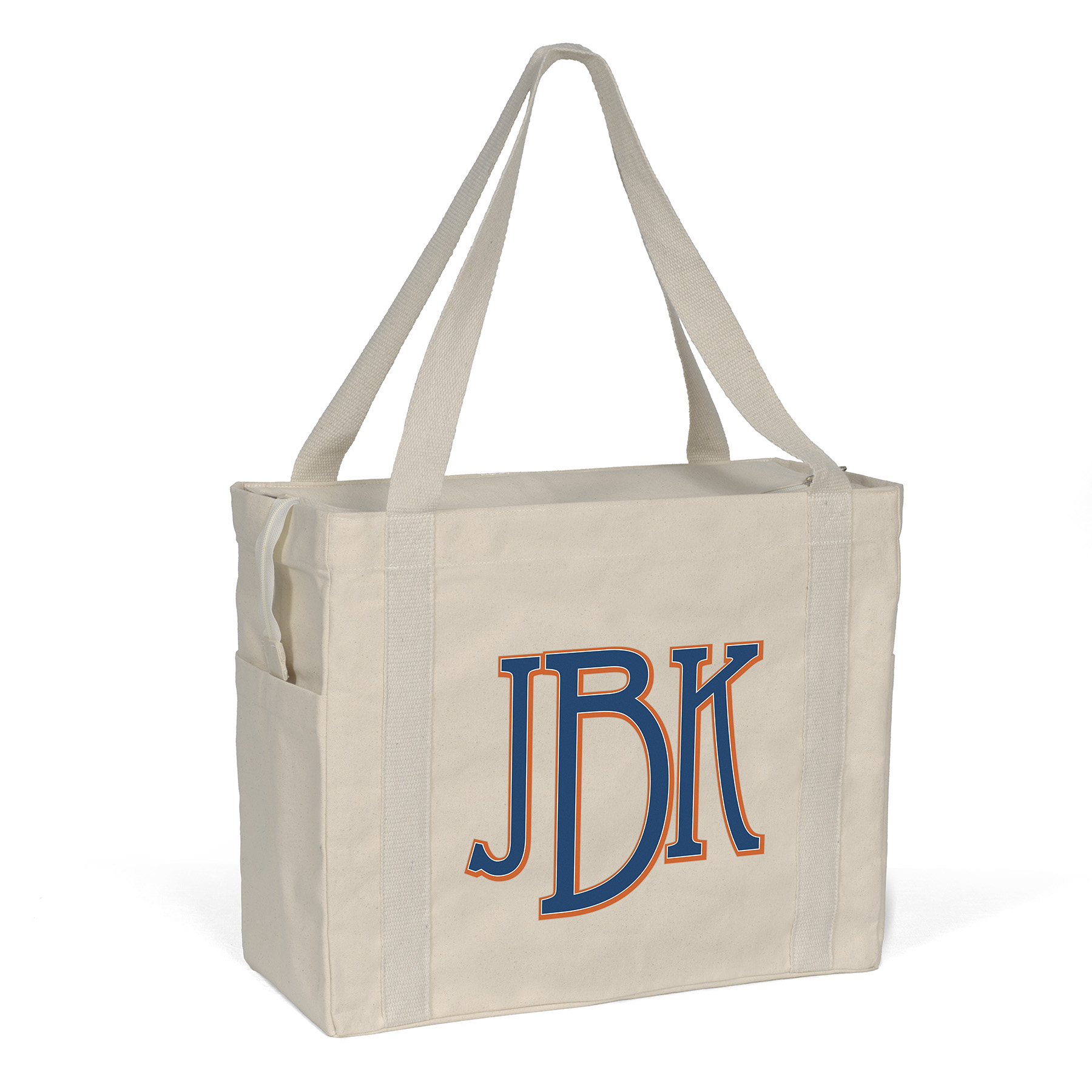 Jeremy™ Deluxe Canvas Zipper-Close Tote - ColorVista (18" x 8" x 15") 1