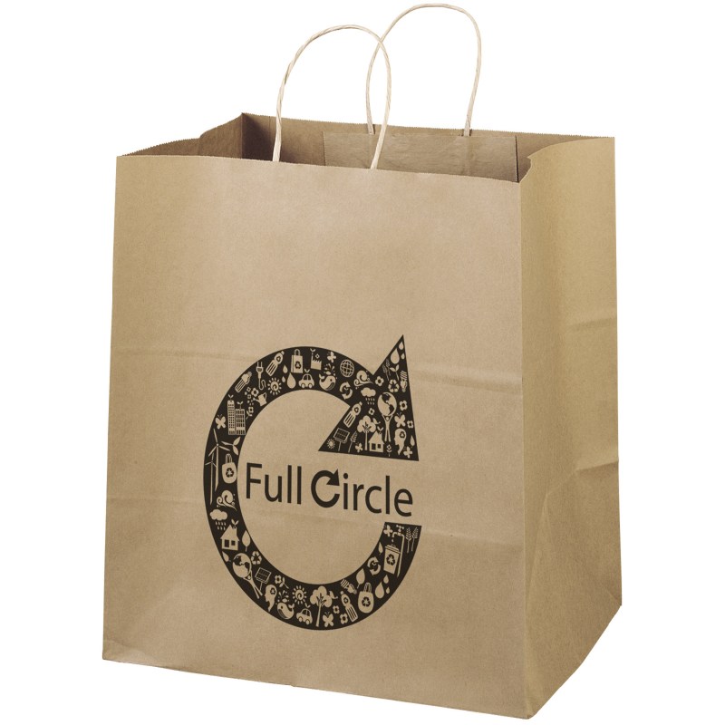 Eco Brute - Kraft-Brown Shopper - Flexo Ink Print 1 Eco Brute - Kraft-Brown Shopper - Flexo Ink Print 1