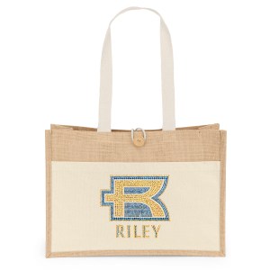Riley™ Jute Tote - Sparkle 1 Riley™ Jute Tote - Sparkle 1