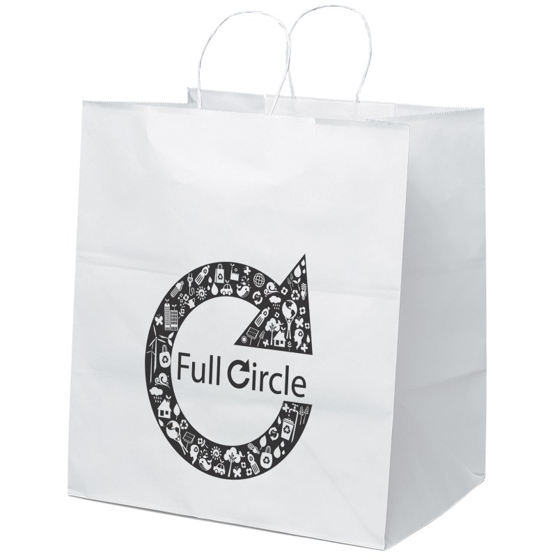 Brute - White Shopper - Flexo Ink Print 1 Brute - White Shopper - Flexo Ink Print 1