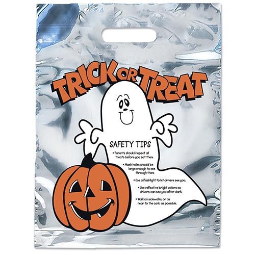 Ghost - Sliver Reflective Halloween Bag - Flexo Ink Print 1 Ghost - Sliver Reflective Halloween Bag - Flexo Ink Print 1