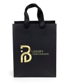 Elizabeth™ - Ribbon Handle Matte Eurotote - Foil Print 1 Elizabeth™ - Ribbon Handle Matte Eurotote - Foil Print 1