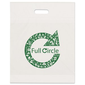 15W x 19H x 3 Eco Die Cut Handle Bag - Flexo Ink Print 1 15W x 19H x 3 Eco Die Cut Handle Bag - Flexo Ink Print 1