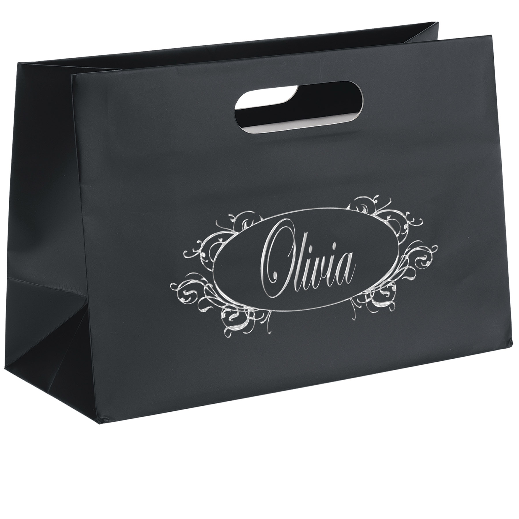 Olivia™ - Boutique Die Cut Handle Tote - Foil Print 1
