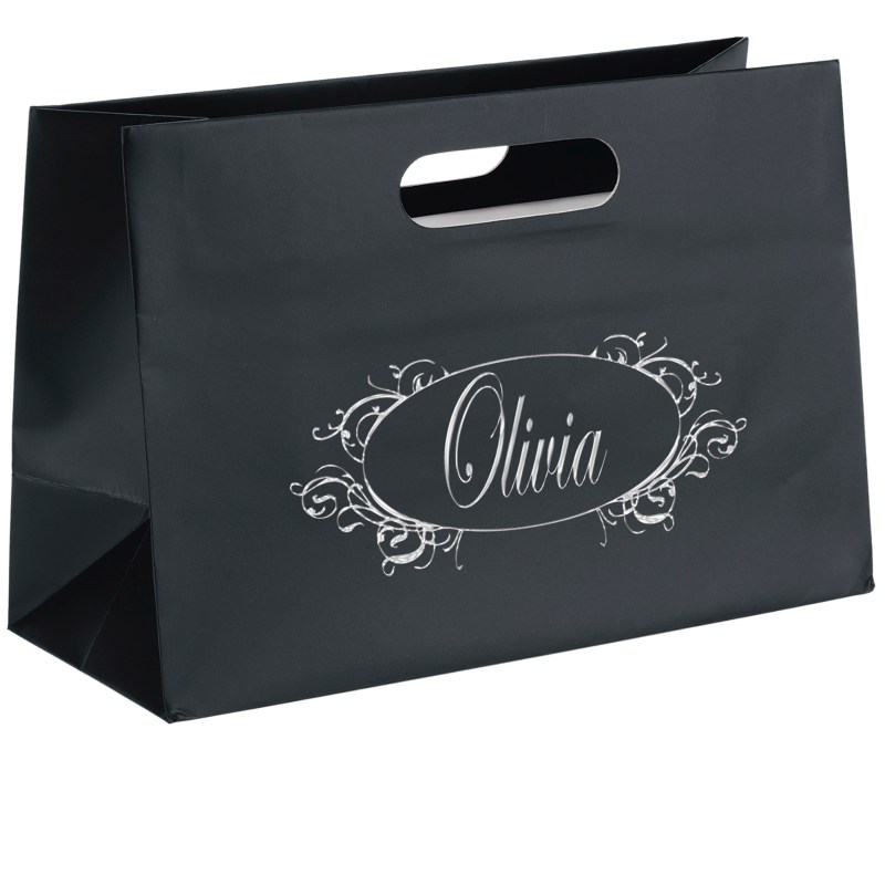 Olivia™ - Boutique Die Cut Handle Tote - Foil Print 1 Olivia™ - Boutique Die Cut Handle Tote - Foil Print 1