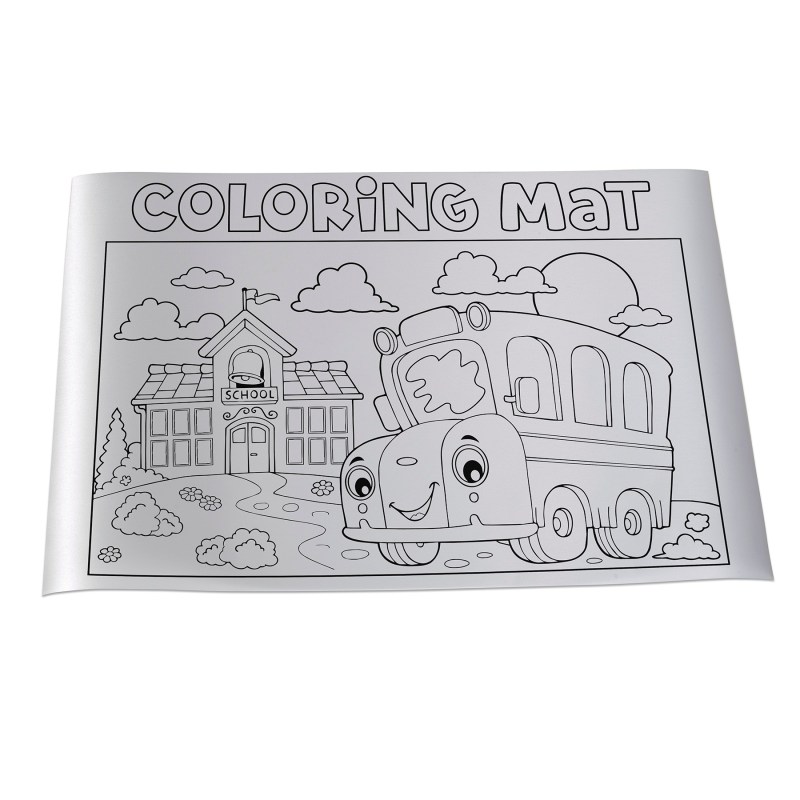18" x 12" Badge Satin Coloring Mat - Sublimation 1 18" x 12" Badge Satin Coloring Mat - Sublimation 1