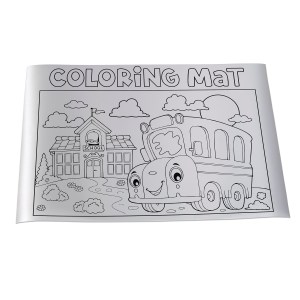 18" x 12" Badge Satin Coloring Mat - Sublimation 1 18" x 12" Badge Satin Coloring Mat - Sublimation 1
