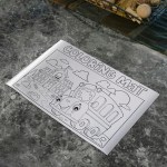 18" x 12" Badge Satin Coloring Mat - Sublimation - White Logo 18" x 12" Badge Satin Coloring Mat - Sublimation - White Logo