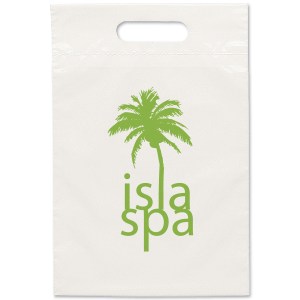 9 ½W x 14H Eco Die Cut Handle Bag - Flexo Ink Print 1 9 ½W x 14H Eco Die Cut Handle Bag - Flexo Ink Print 1