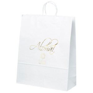 Stephanie - White Shopper - Foil Print 1 Stephanie - White Shopper - Foil Print 1
