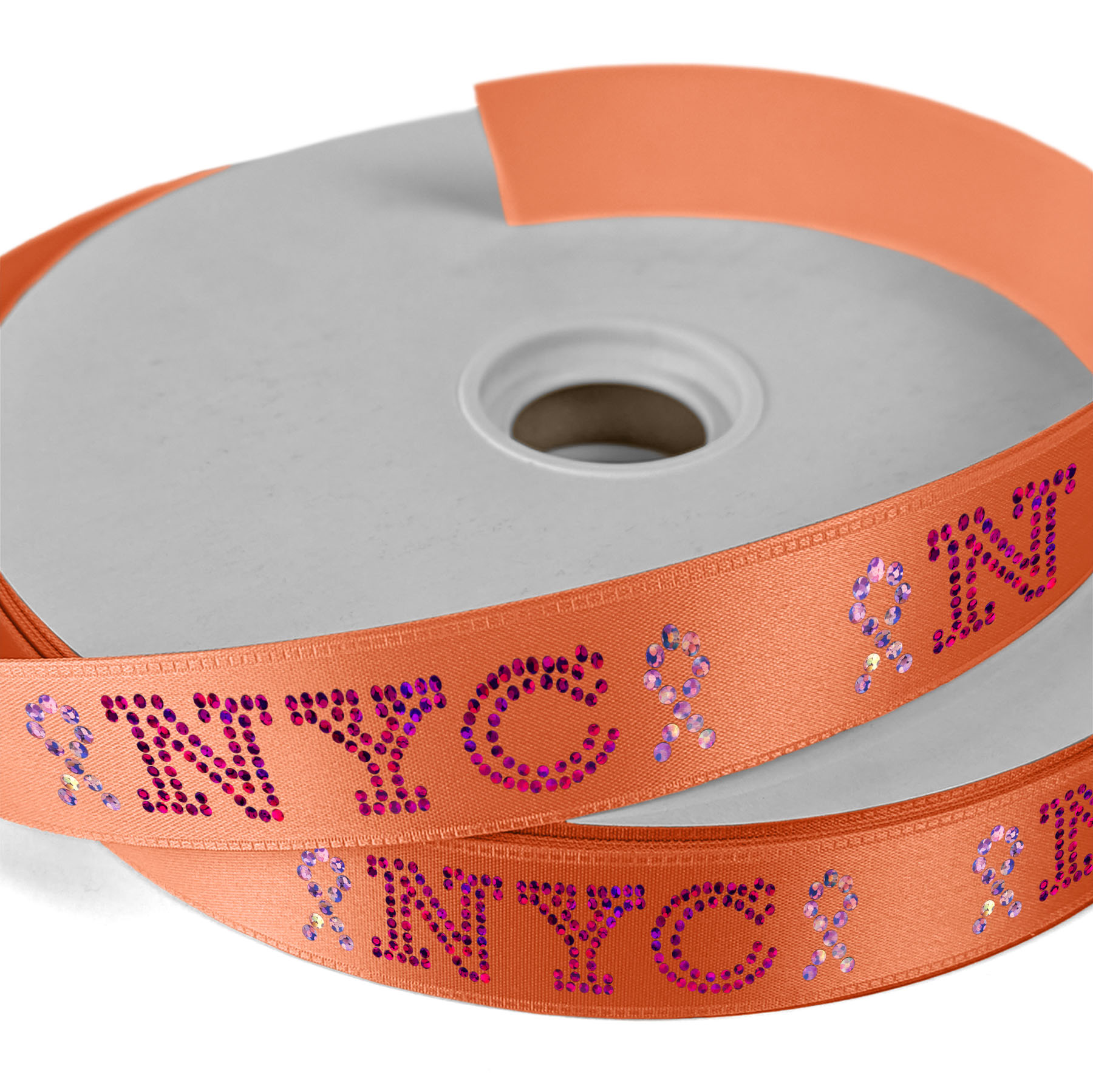 1" Badge Satin Ribbon - 50yd Roll - Sparkle 1