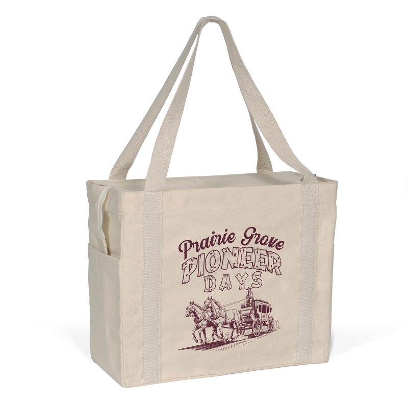 Jeremy™ Deluxe Canvas Zipper-Close Tote - Screen Print 1 Jeremy™ Deluxe Canvas Zipper-Close Tote - Screen Print 1