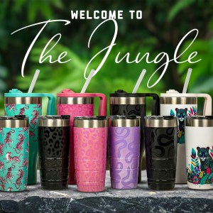 22 oz Leakproof Bison Tumbler - Stainless Steel - Custom - Jungle Series 1 22 oz Leakproof Bison Tumbler - Stainless Steel - Custom - Jungle Series 1