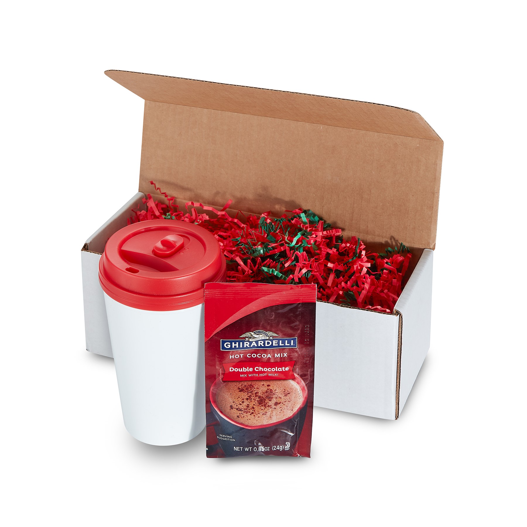 16 Oz. Biodegradable Tumbler- Gift Boxed w/8 Oz. Hot Chocolate Mix 1
