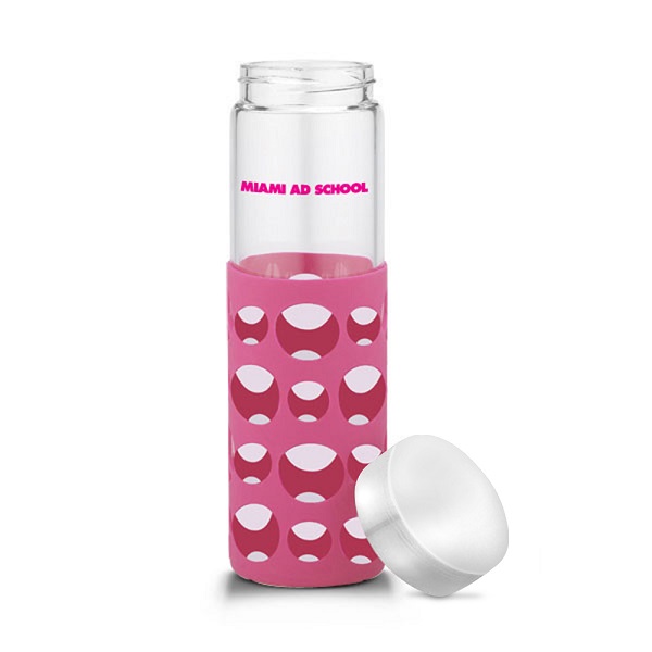 20 oz Silicone Round Cutouts Glass Bottle 1