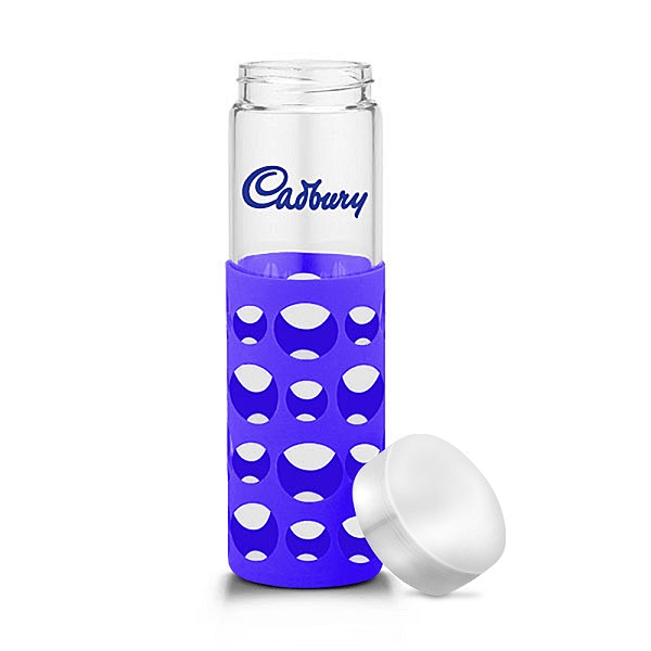 20 oz Silicone Round Cutouts Glass Bottle 1
