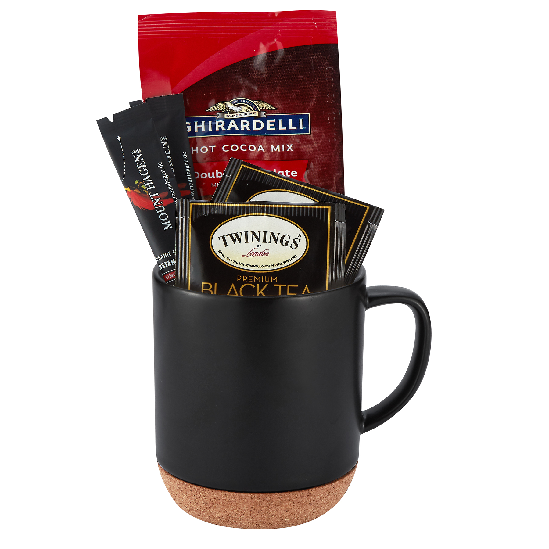 14 Oz. Cork Bottom Ceramic Mug Gift Set F 1