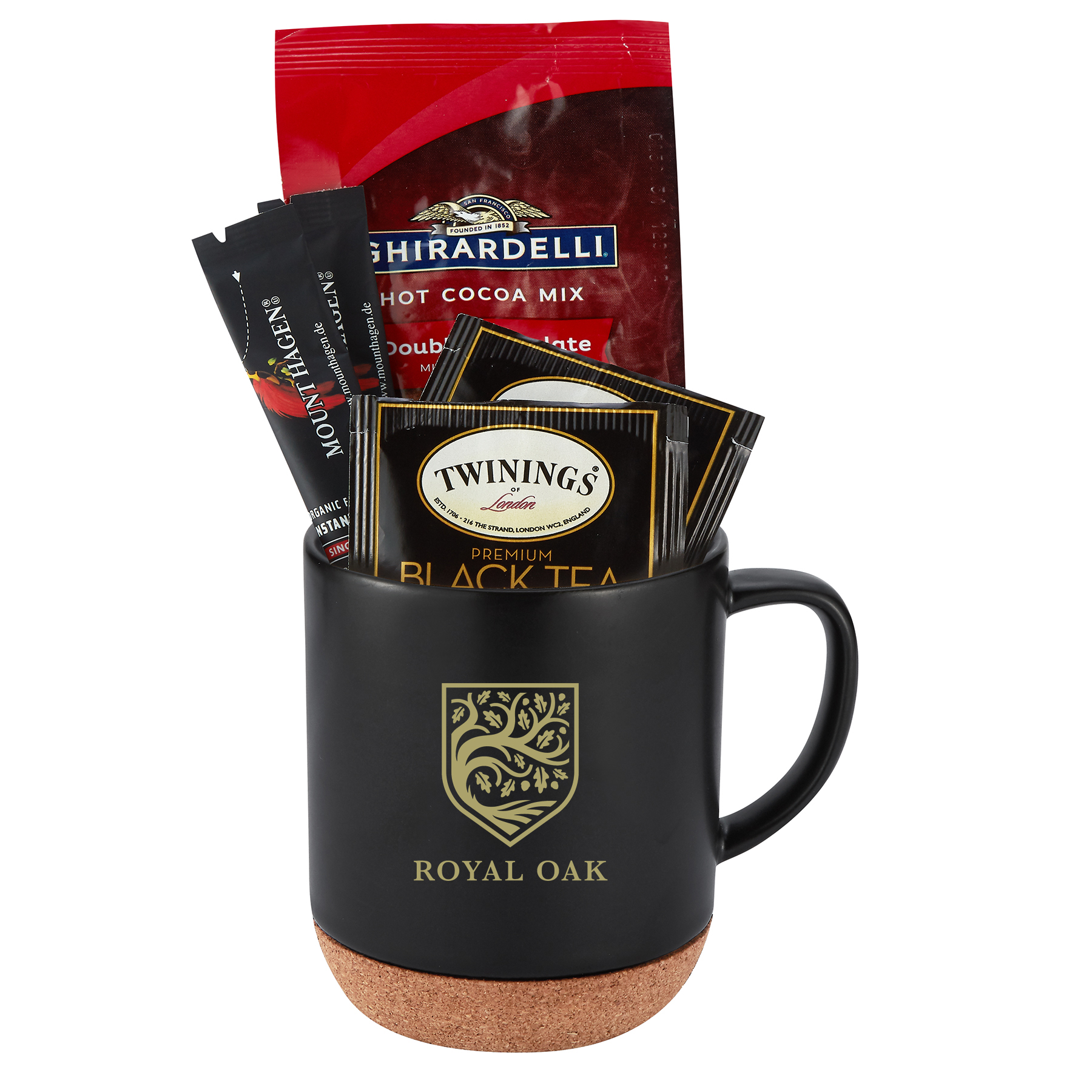 14 Oz. Cork Bottom Ceramic Mug Gift Set F 1