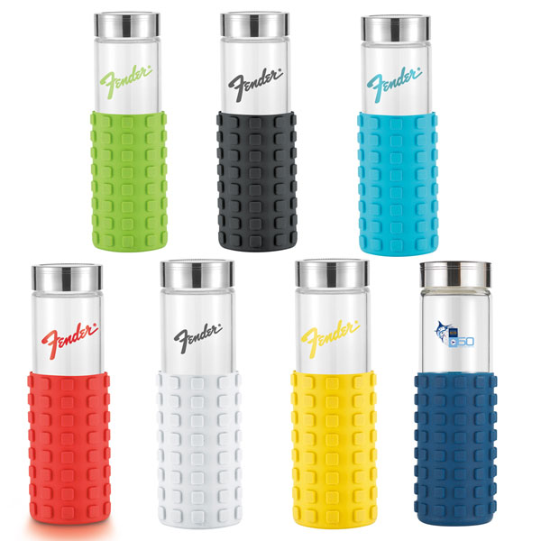 20 oz Silicone Grip Square Bottle 1