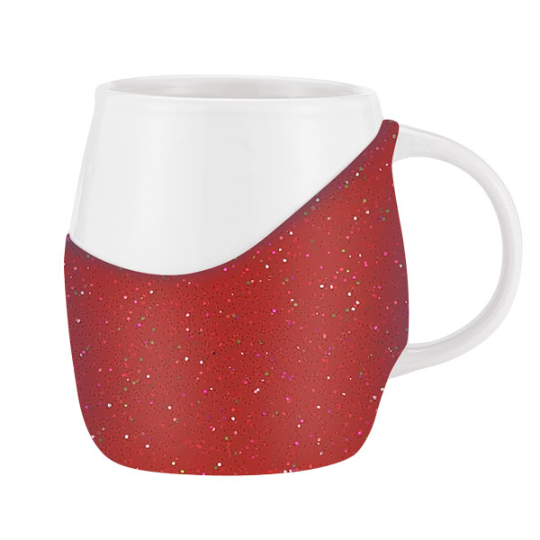 14 oz Rotunda with Glitter Band Mug 1