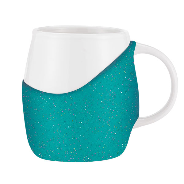 14 oz Rotunda with Glitter Band Mug 1