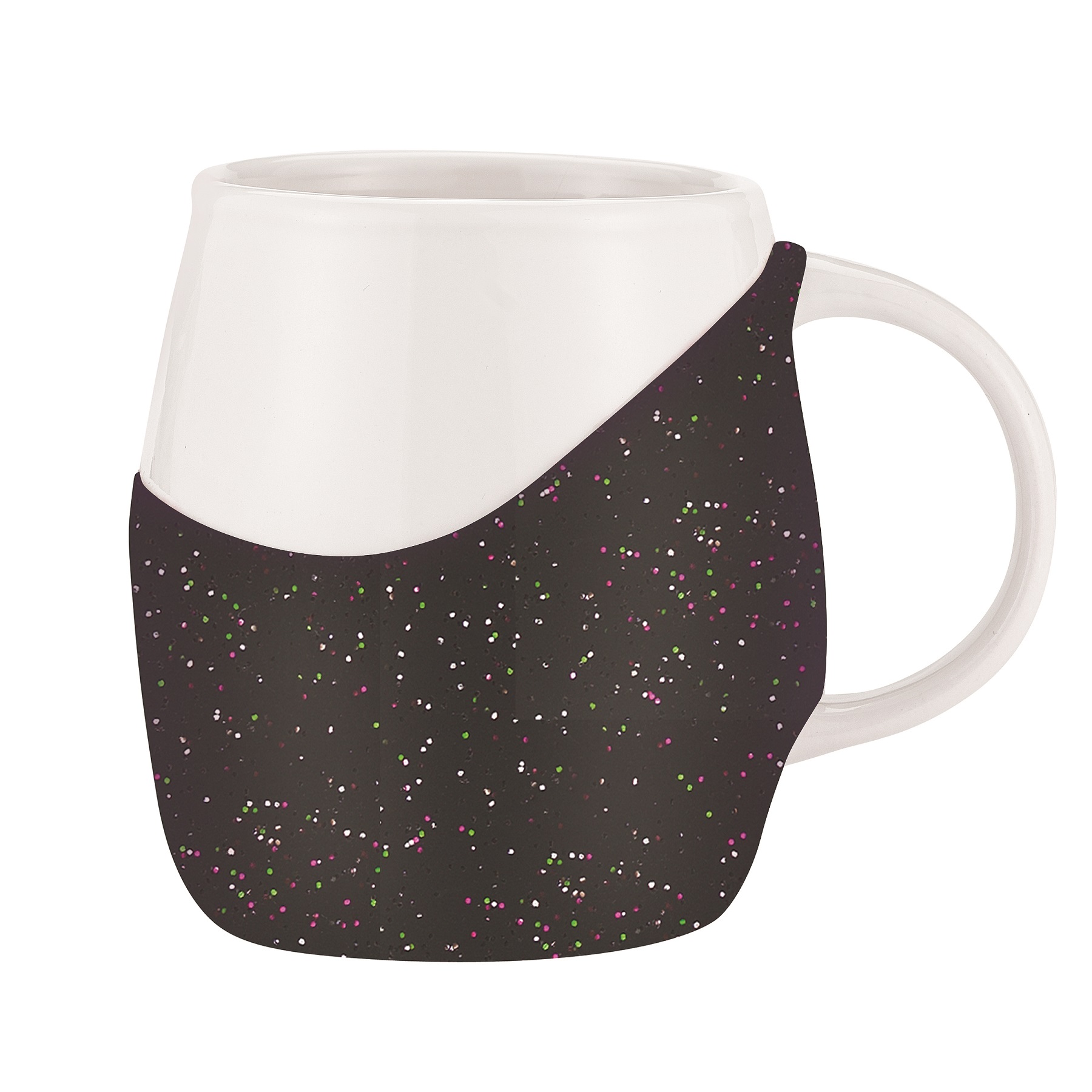 14 oz Rotunda with Glitter Band Mug 1