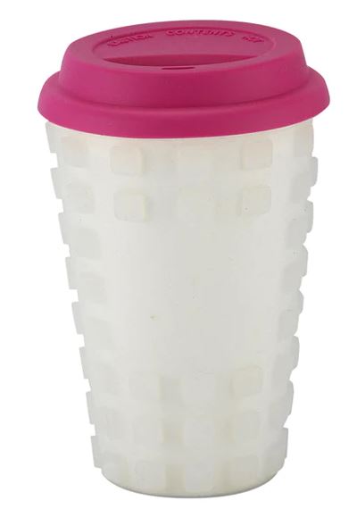 Sili Square 14 Oz. Ceramic Cup with Silicone Sleeve and Emotion Faces 1