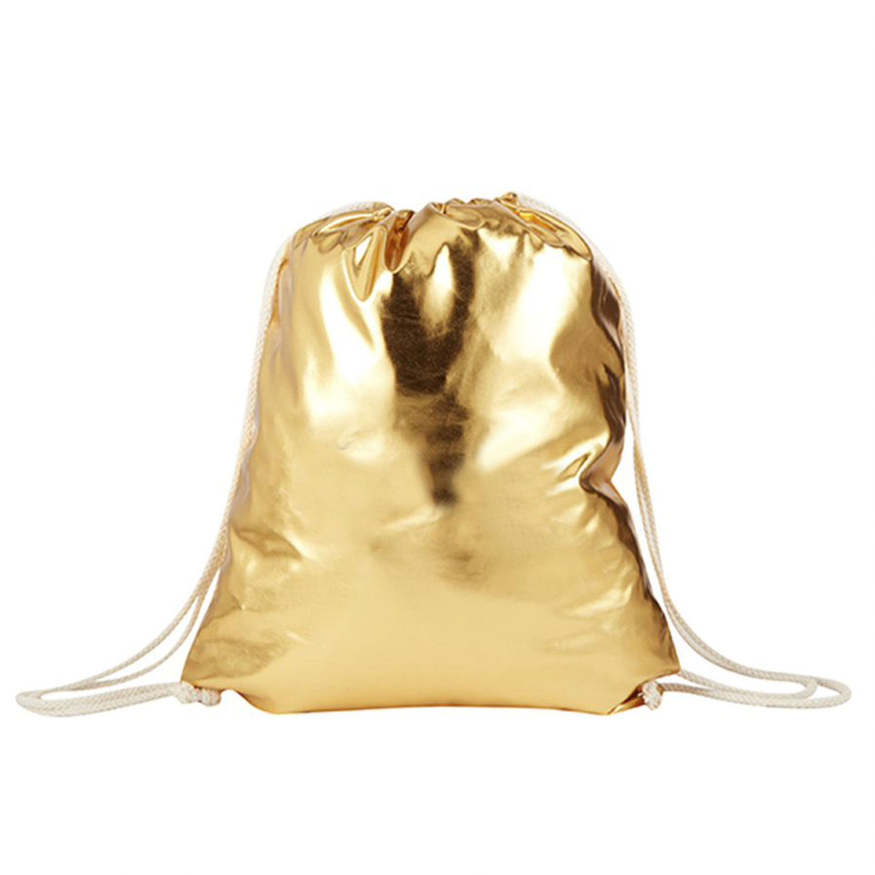 Metallic Drawstring Backpack 1
