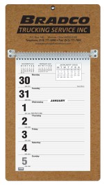 Foil Stamped Weekly Calendar w/Monday Start (7"x 13") 1 Foil Stamped Weekly Calendar w/Monday Start (7"x 13") 1