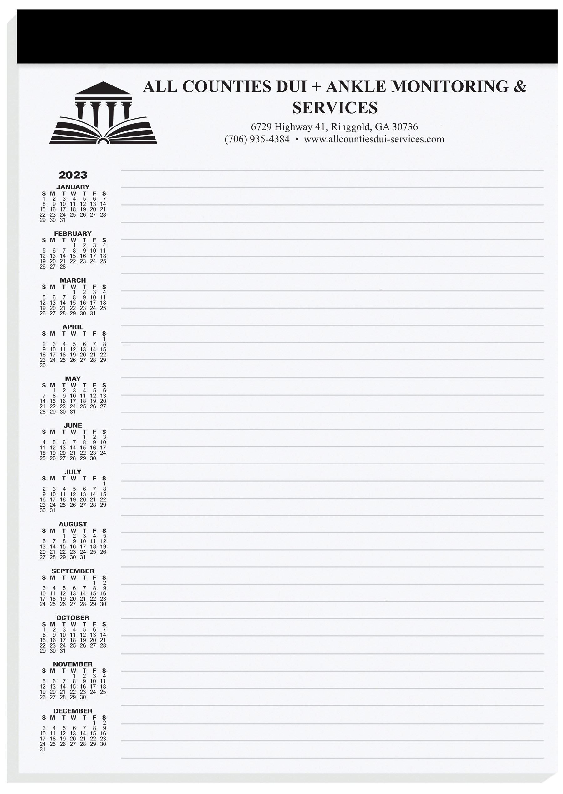 Legal Pads w/Imprinted Sheets (8 ¼" x 11 ¾") 1