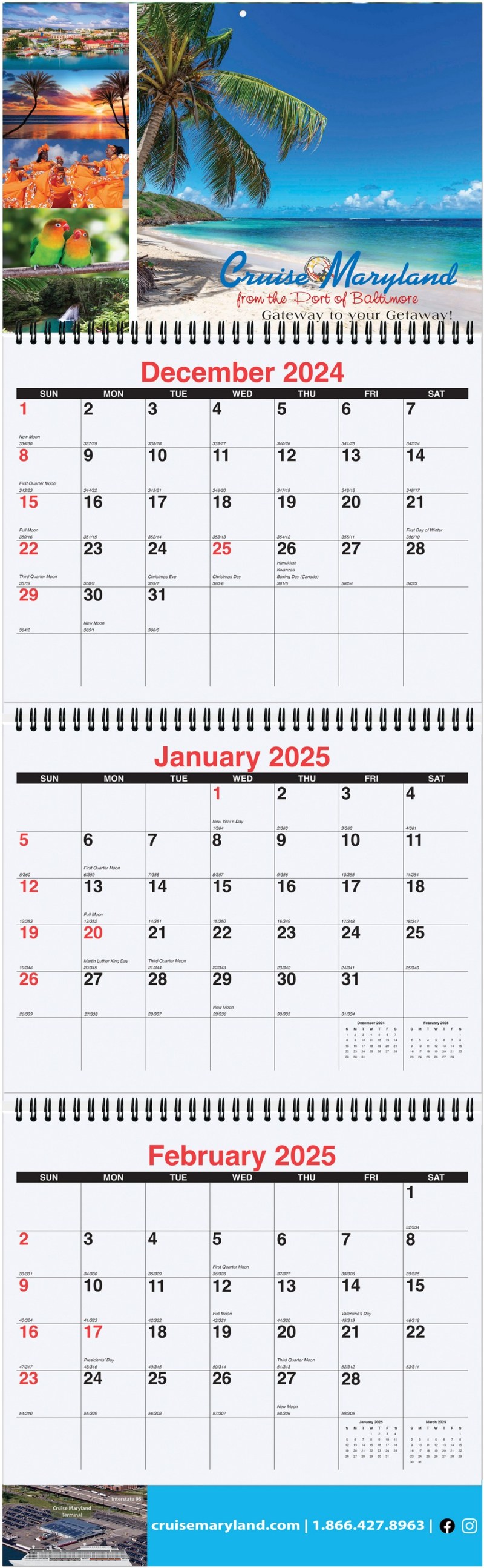 Large 3 Months at a Glance Calendar w/Apron (10 ¾"x 35") 1 Large 3 Months at a Glance Calendar w/Apron (10 ¾"x 35") 1