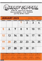 Orange Contractor Calendar w/1 Color Imprint (18"x 25") 1 Orange Contractor Calendar w/1 Color Imprint (18"x 25") 1