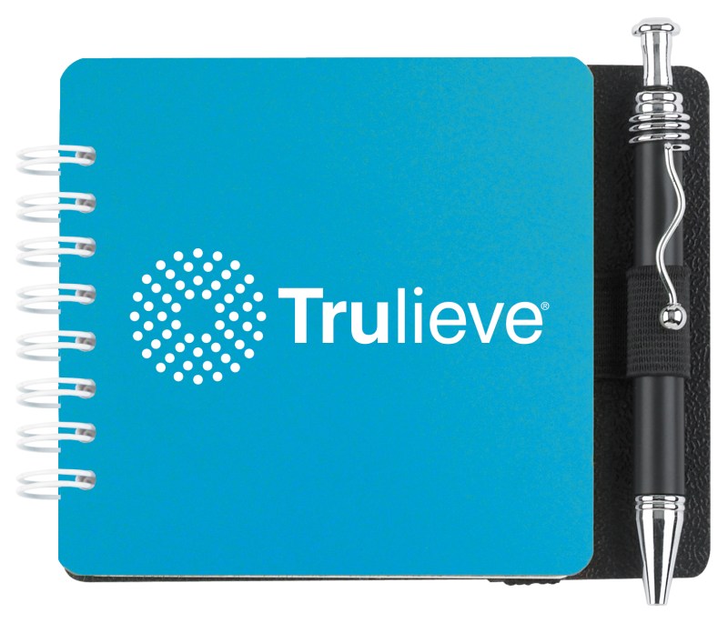 Square Poly Journals w/Pen Holder & Heavyweight Back Cover (3 11/16") 1 Square Poly Journals w/Pen Holder & Heavyweight Back Cover (3 11/16") 1