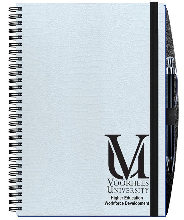 Academic Journal Planner w/Embossed Paperboard Cover & Pen (7"x 10") 1