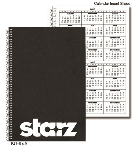 Calendar Leatherette Notebook (6"x 9") 1