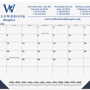 Blue & Black Calendar Desk Pad w/1 Color Imprint (21 ¾"x 17") 1 Blue & Black Calendar Desk Pad w/1 Color Imprint (21 ¾"x 17") 1