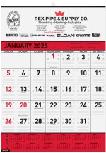 Red Contractor Calendar w/2 Color Imprint (18"x 25") 1 Red Contractor Calendar w/2 Color Imprint (18"x 25") 1