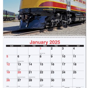 Magnificent Trains Monthly Wall Calendar w/Staple Binding (10 5/8"x 18 ¼") 1 Magnificent Trains Monthly Wall Calendar w/Staple Binding (10 5/8"x 18 ¼") 1