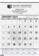 Black Contractor Calendar w/1 Color Imprint (18"x 25") 1 Black Contractor Calendar w/1 Color Imprint (18"x 25") 1