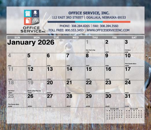 Mini Tear-Off Sheet Calendar - American Wildlife 1 Mini Tear-Off Sheet Calendar - American Wildlife 1