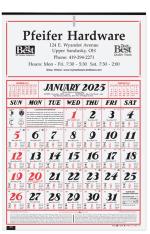Almanac Calendar (12 ¼"x 18 5/8") 1 Almanac Calendar (12 ¼"x 18 5/8") 1